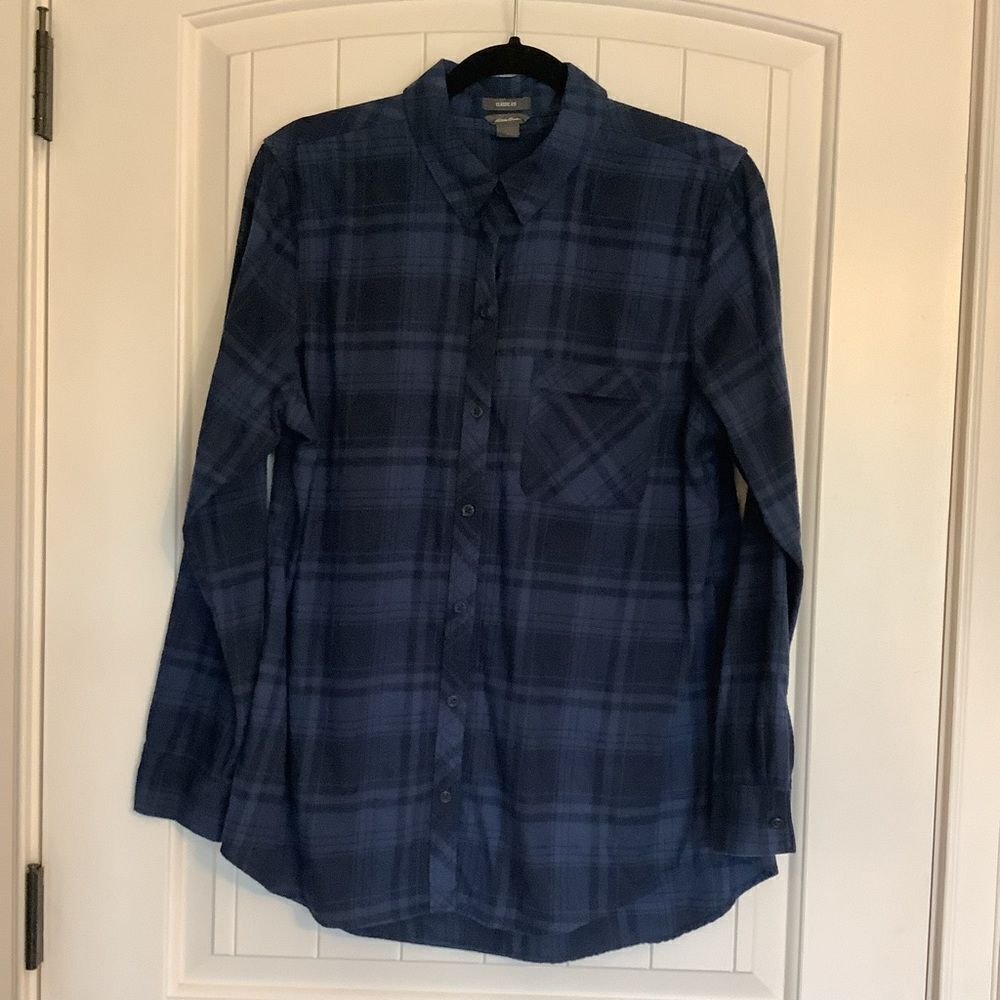 Eddie‎ Bauer Women's Classic Fit Flannel 💜🧡🥰